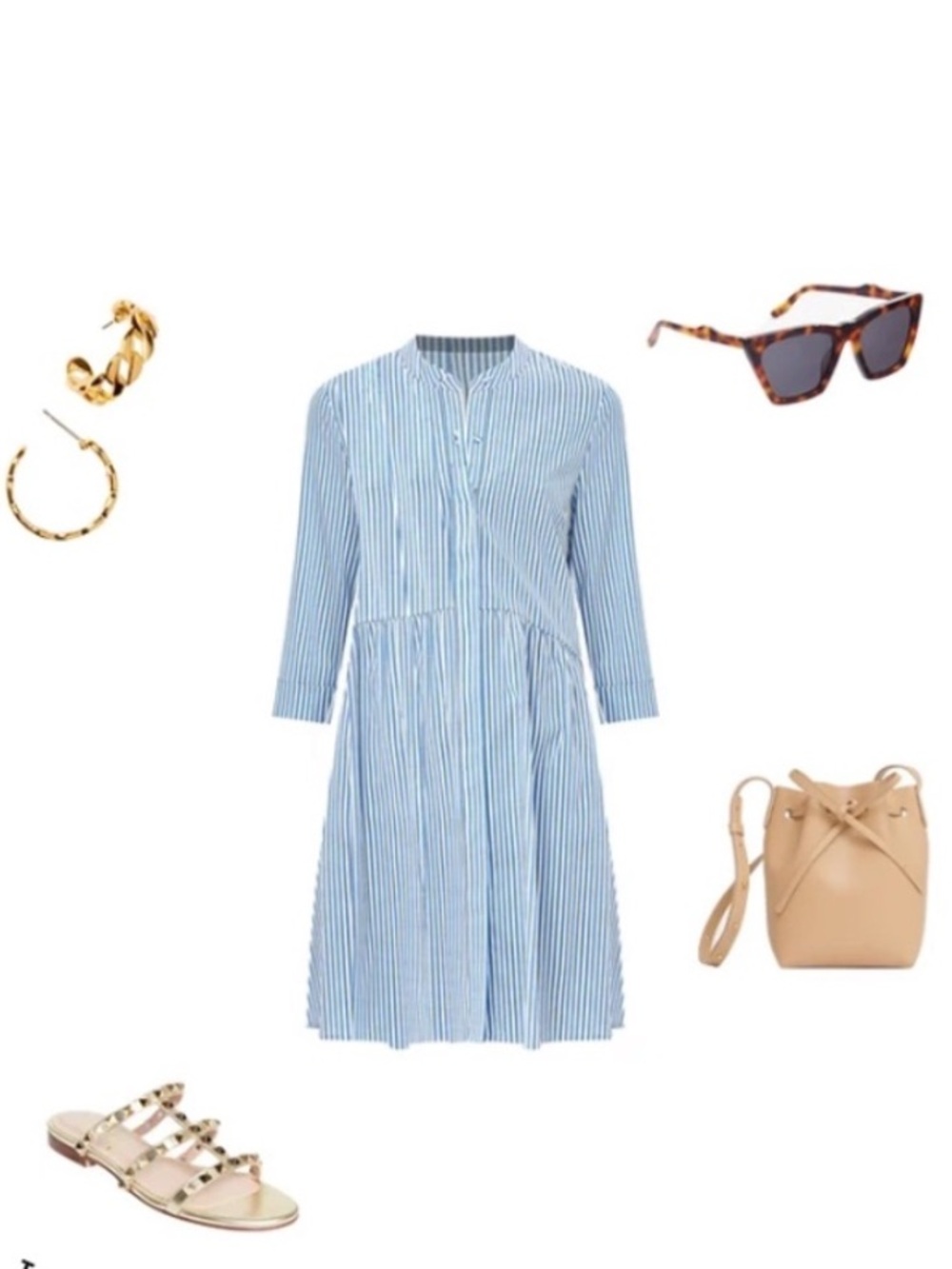 Tuckernuck Blue Stripe Royal Shirt Dress  Size Medium - Picture 7 of 13